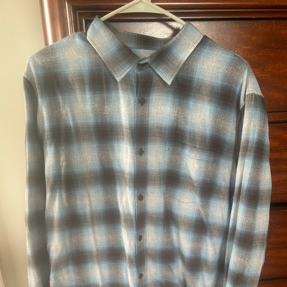 Vince Navy Checkered Shirt